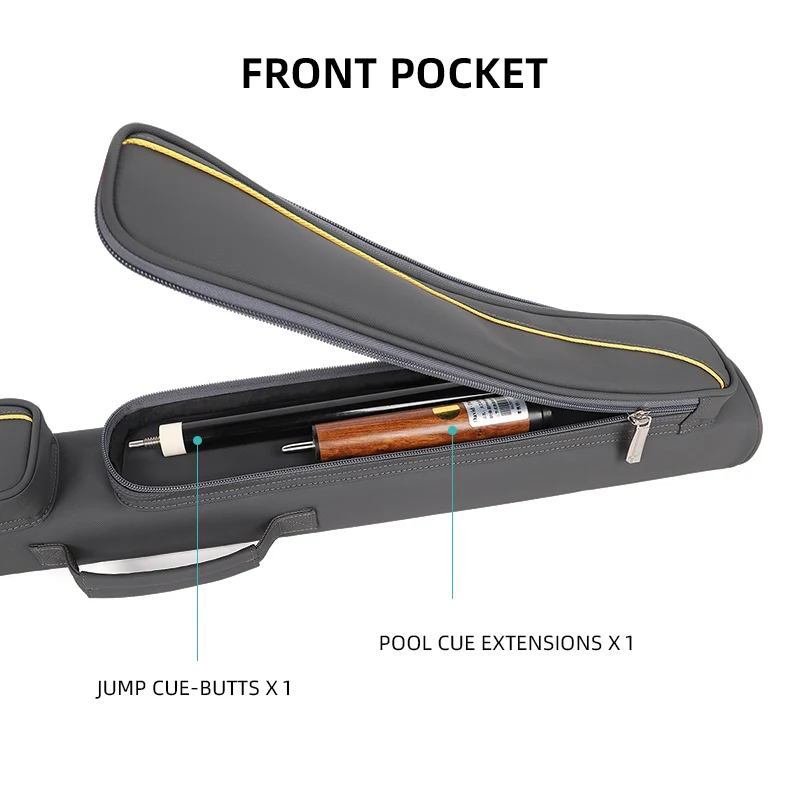 New market bright color, with front pocket can hold billiard accessories, professional cue case billiard