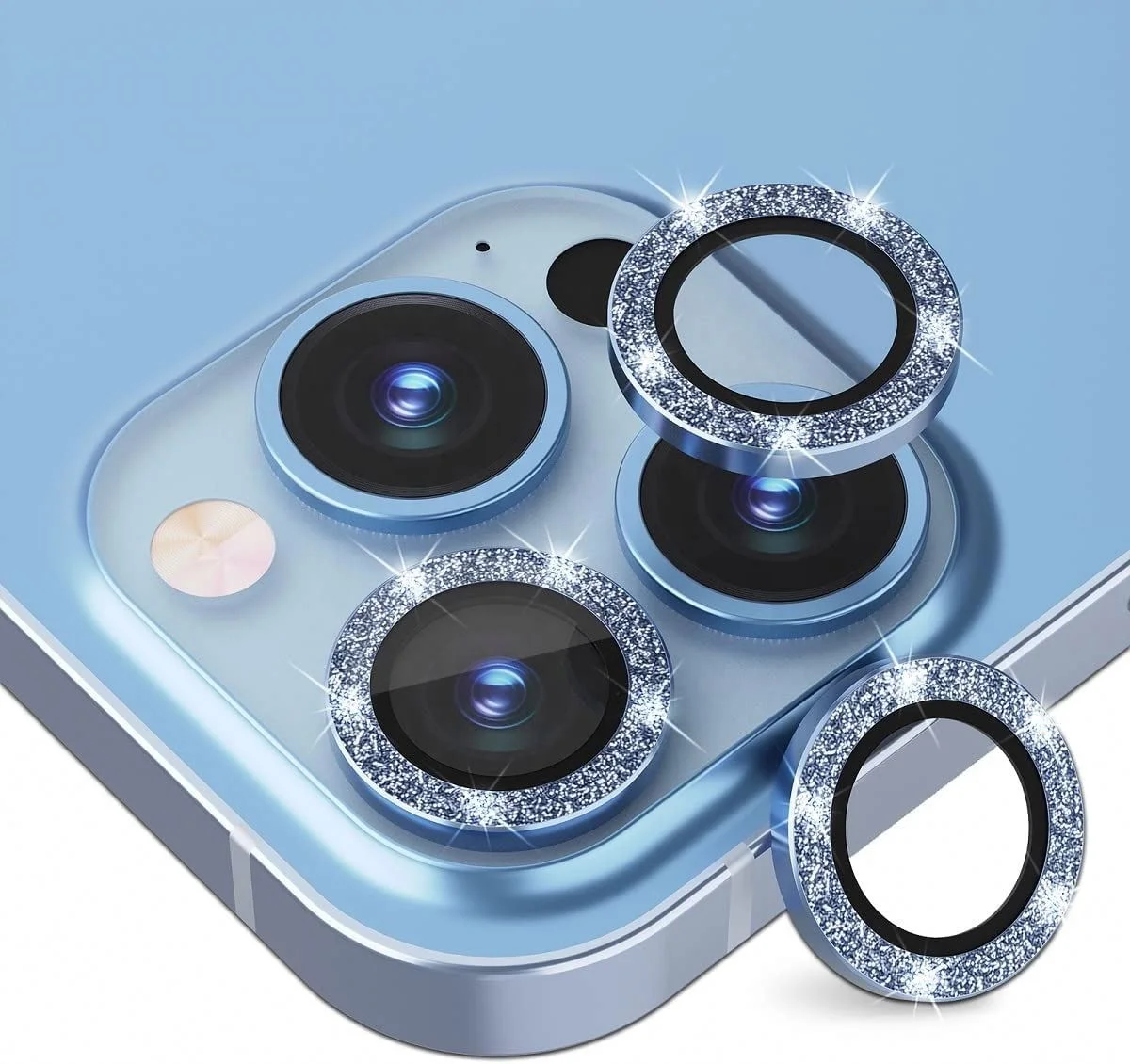 Luxury 3D Glitter Diamond Camera Lens Protector For iPhone 12 11 13 14 Pro Max Protective Cover Tempered Glass Camera Protector