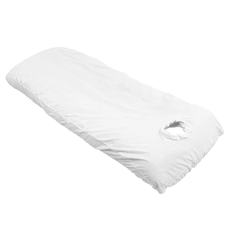 Beauty salon elastic 70gsm rubber band bed covers Spa bed covers massage tables Superfine fiber fabric bed sheets with holes