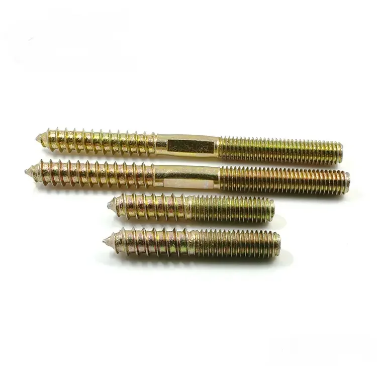 M2 M4 M6 custom brass double head wood screws thread carbon steel double head self tapping screw aluminum double end screws