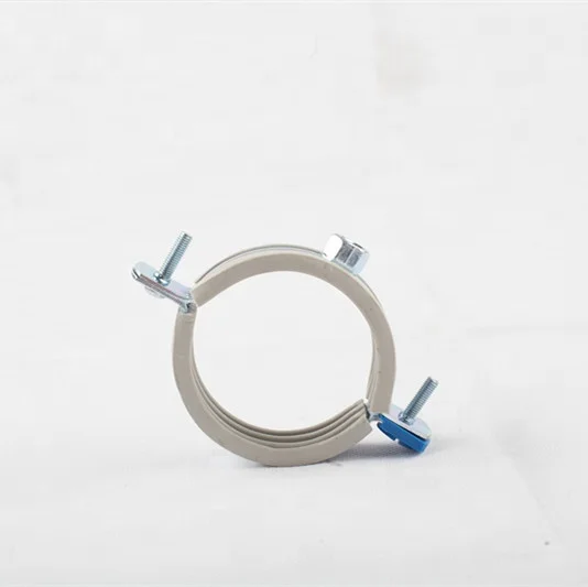 
quick galvanized heavy duty pipe clamp with rubber easy lock 