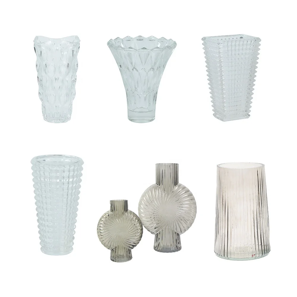 Foryoudecor Reusable Transparent Decorative Vase Small Glass Vases For Home Decor Centerpieces