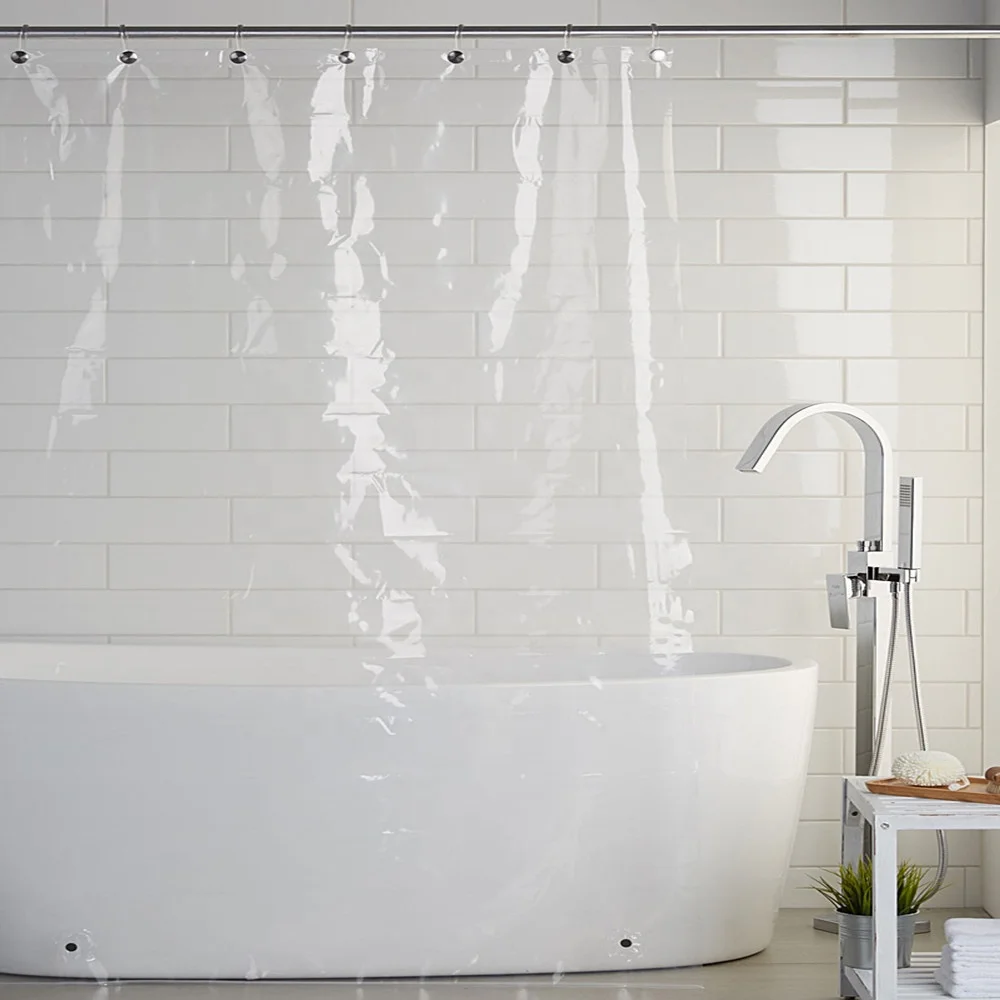 waterproof peva vinyl shower curtain for bathroom