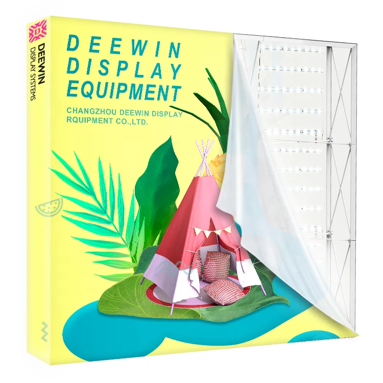 Выставочный стенд с алюминиевой рамкой тканевый светодиодный фон подсветкой настенный выдвижная стойка для