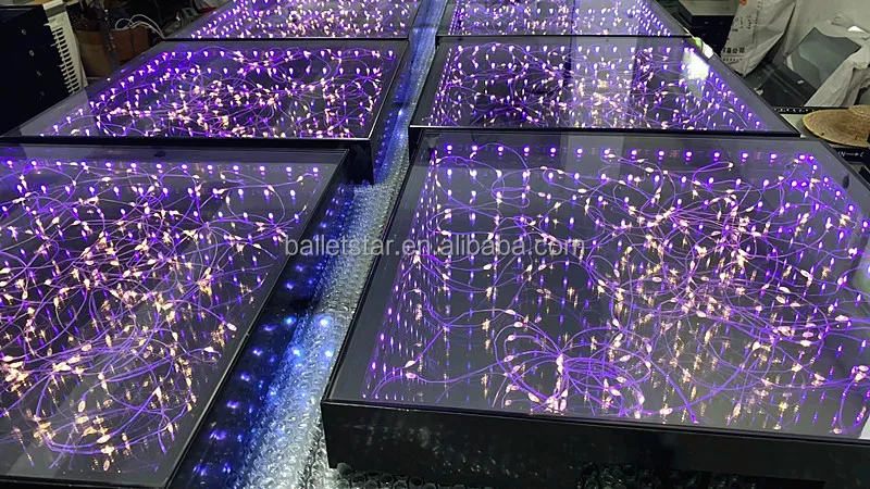 TOP interactive video dancing floor dj lighting led dance floor portable panel tile toughened glass light up 3d led dance floor
