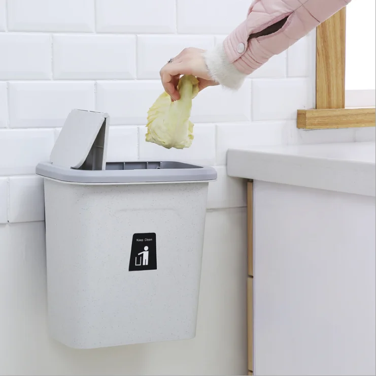 High quality space saving compact trash cans hang from kitchen trash cans