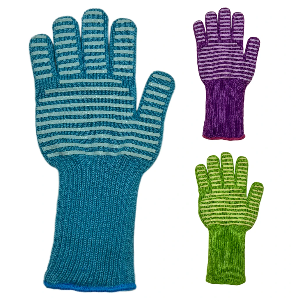 Heat Resistant Grill Gloves Silicone Oven Gloves Extra Long Barbecue Bbq Grill Gloves for Baking Cooking