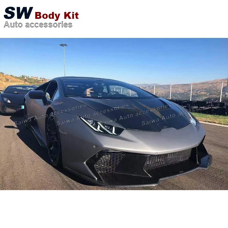 Двусторонняя V-образная крышка из углеродного волокна для Lamborghini LP580