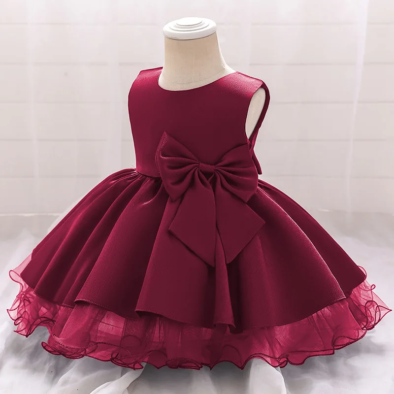 GH06  Boutique Lovely Sleeveless Little Infant Dress 2 Year Old Baby Girl Lace Beautiful A-lined Dress