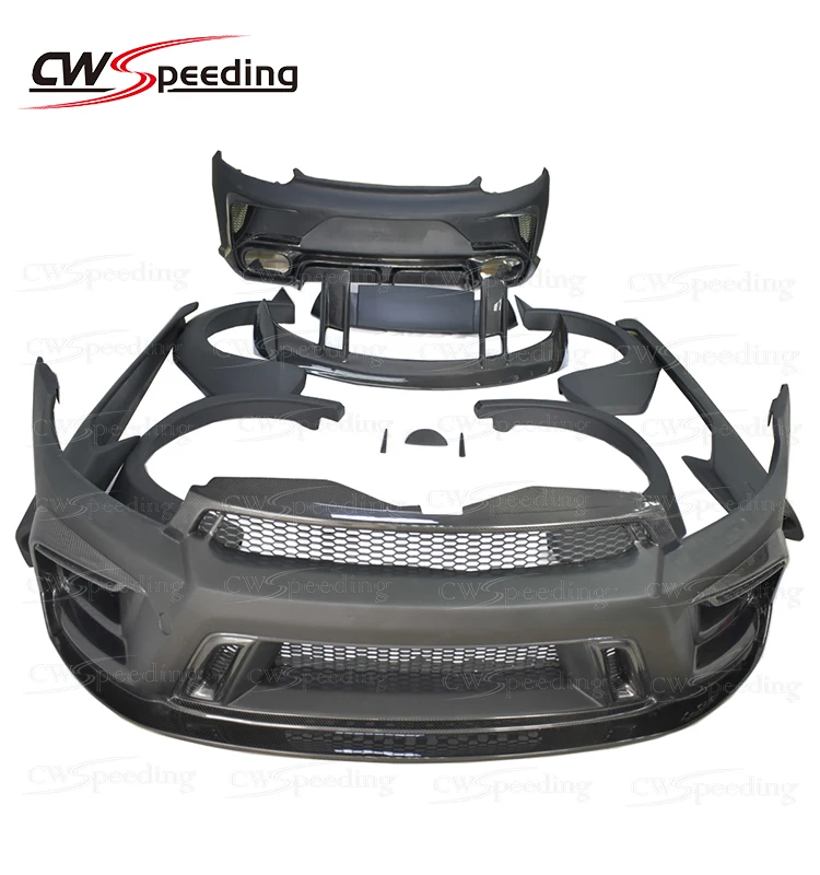 ASP STYLE HALF CARBON FIBER BODY KIT FOR VW SCIROCCO FRONT BUMPER REAR BUMPER SIDE SKIRTS SPOILER