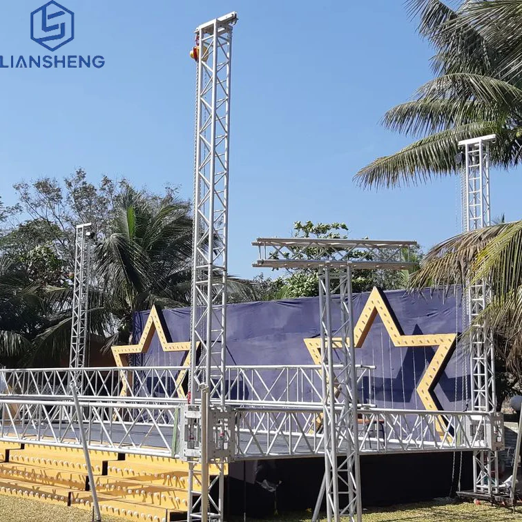 Outdoor Aluminum DJ LED Lighting Speaker Array Display Truss Tower for Concert Bar Event-for Trade Show Tents