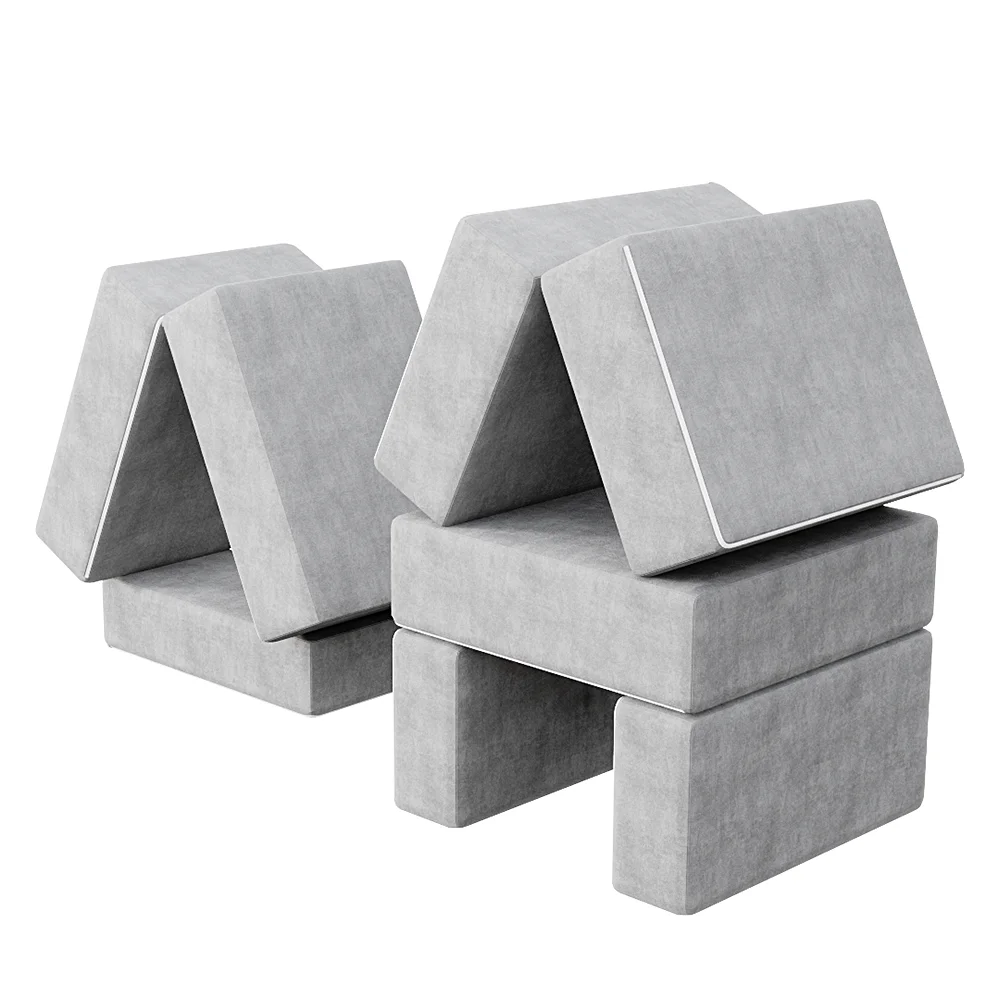 Newly Arrival 12-piece Set Foldable Children Playroom Mattress Kids Play Couch Home Furniture Folding Foam Sofa Couch