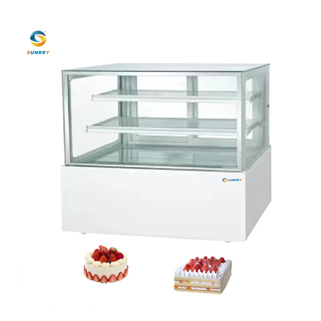 Marble Base Vertical Upright Cakes Refrigerator Freezer Cake Display Chiller For Food And Drinks Sale