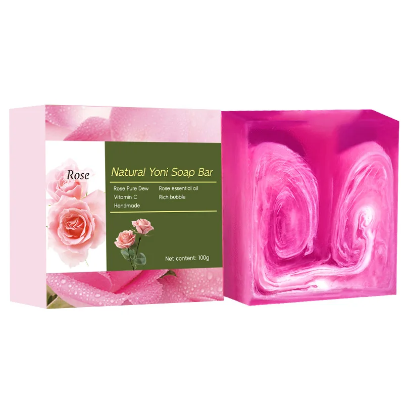 Yoni Soap Rose Essential Oil Soap Intimate Handmade Soap  For Feminine Natural Vaginal Cleansing Yoni Bar