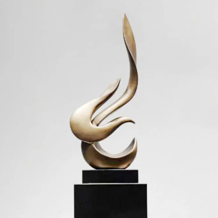 Wholesale Custom Small Size Modern Art Work Home Decor Metal Crafts Abstract Leopard Stainless Steel Statues Table Sculpture