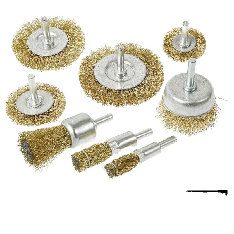 Wheel Cup Brush Set  1/4 Inch Shank Electric Drill  Brush For Cleaning Rust