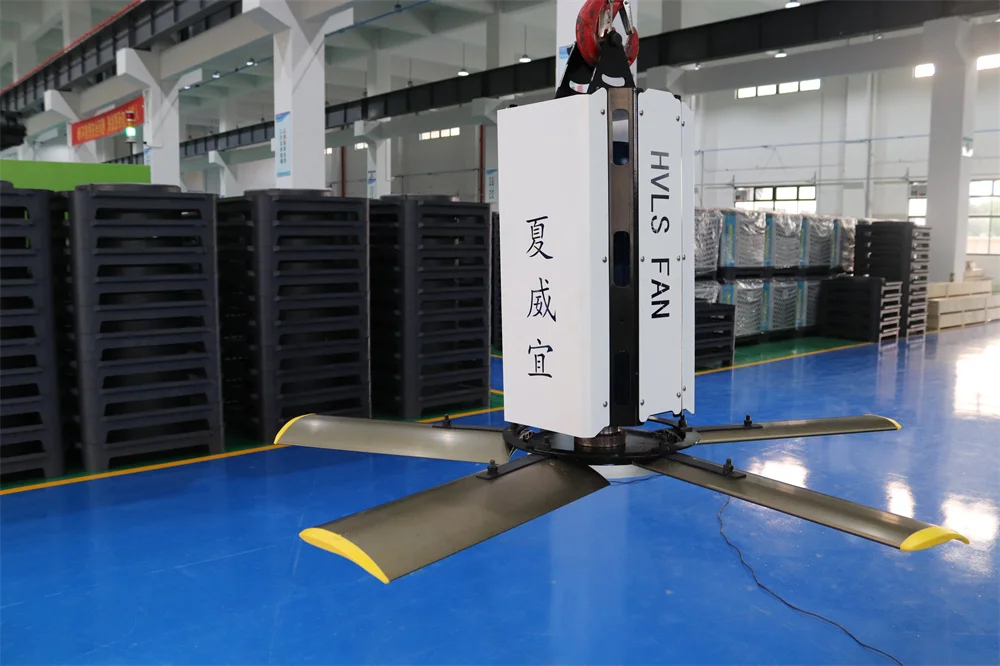 24FT hvls ceiling fan reducer big ass industrial fan for factory plant farm green house  1.5kw 380v  7.3m high volume