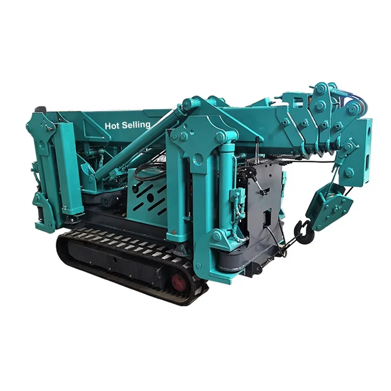 Good performance two Speed 10ton 12ton 14ton heavy duty spider crane crawler crane with Fly JIB