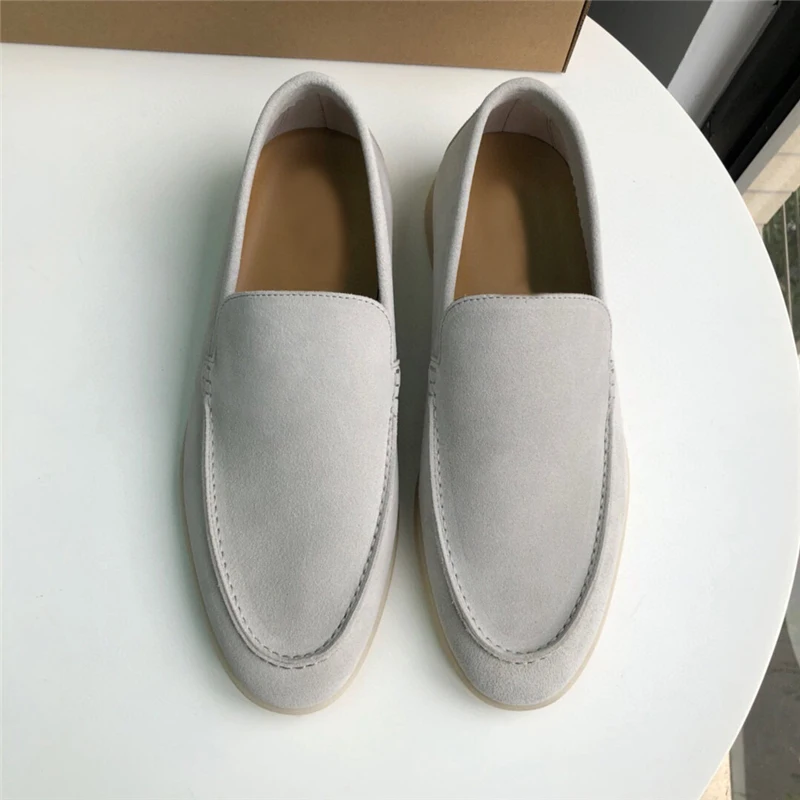 Luxury Designer High Quality Top Suede Cow Leather Casual Dress Shoes Flat Loafers For Men