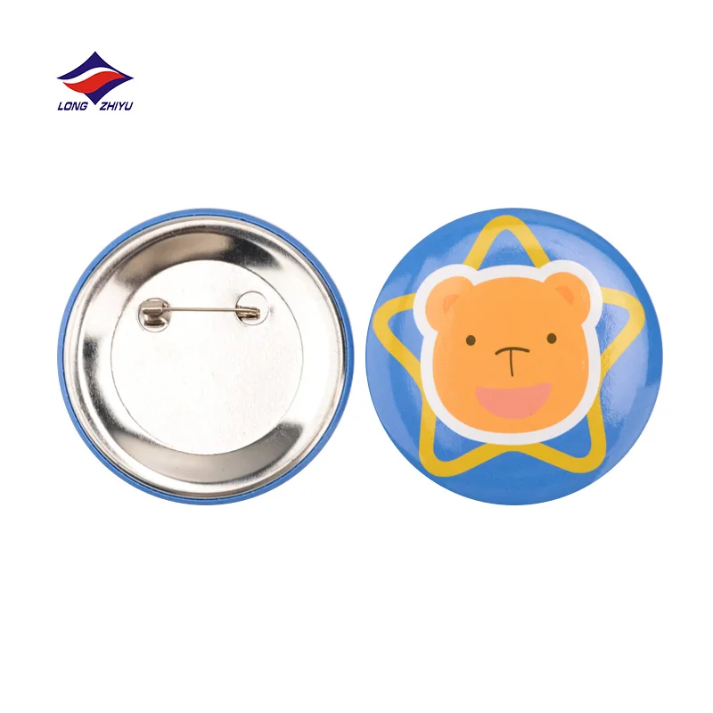 Longzhiyu 15years Manufacturer Pin Badge Mockup Free Cheap Pin For Promotion Gift Tinplate Button Badges Lapel Pins