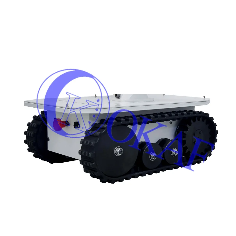Multifunctional RC rubber track robot crawler platform undercarriage smart robot tank chassis for firefighting