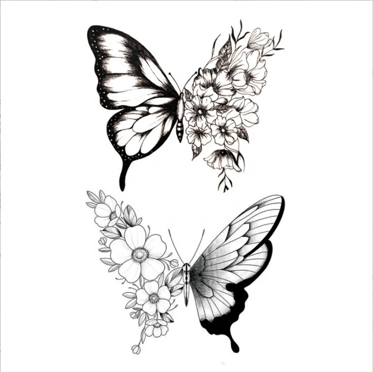 original design Wholesale High Quality Realistic Zoon Tattoo sticker Literature and art  Butterfly Tiger Star tattoo stickers