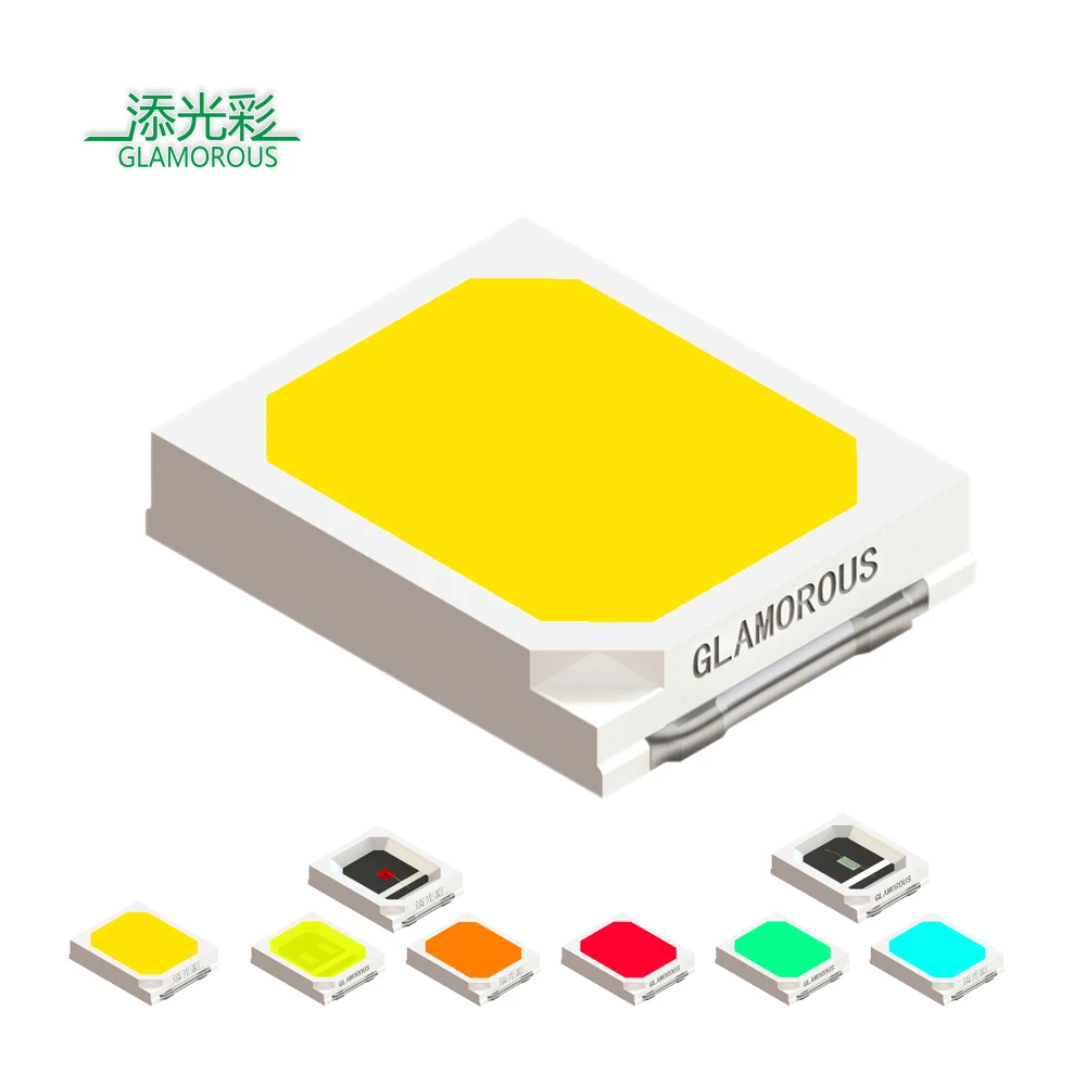 Free sample ultra brightness 2835 Smd Led Specifications 0.2w white red pink blue amber full color