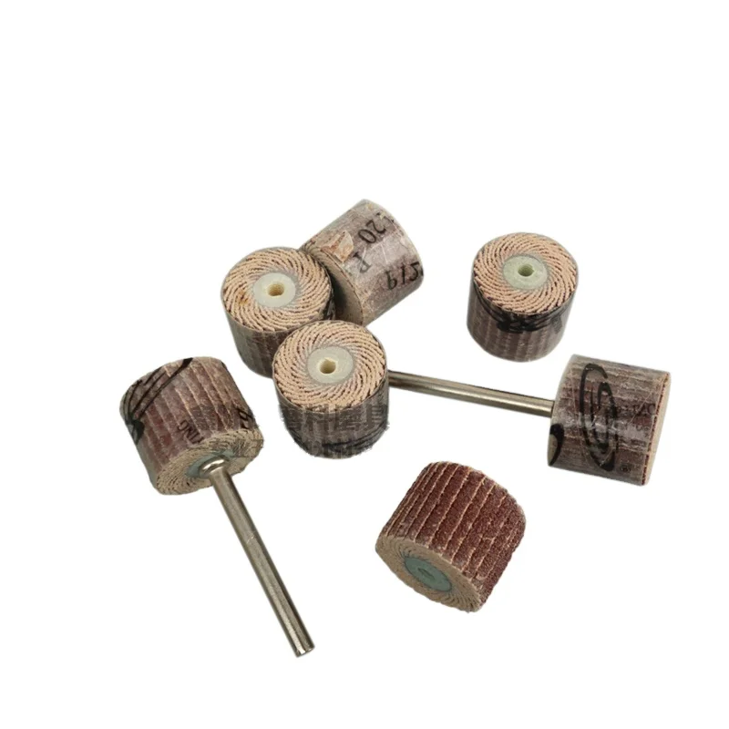 Movable handle abrasive cloth grinding head small shutter wheel sandpaper wheel wood metal stainless steel polishing tool