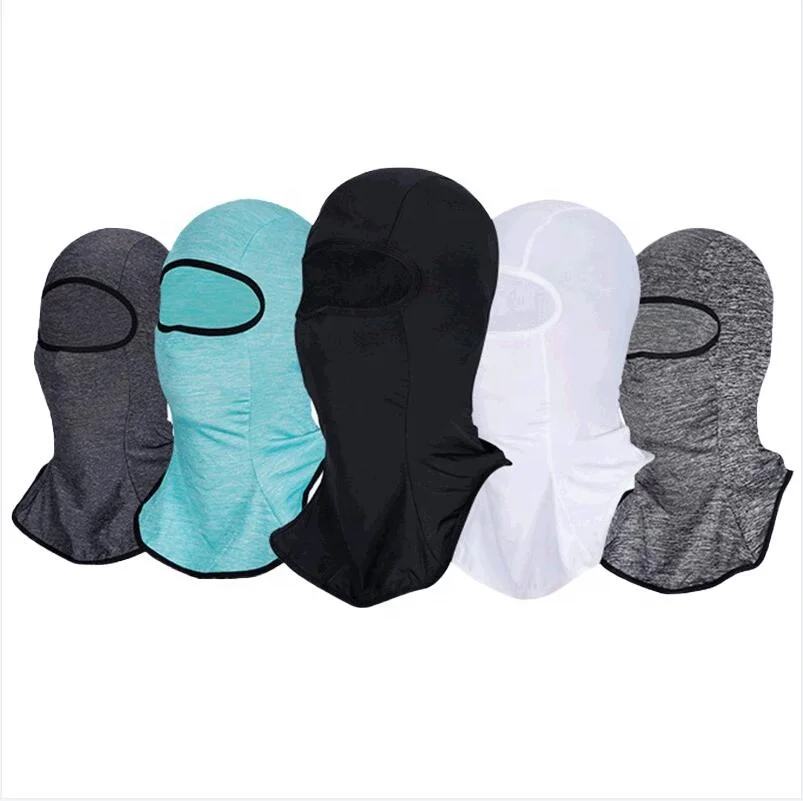 New product balaclava plain color breathable dust-proof cooling ice silk balaclava for riding
