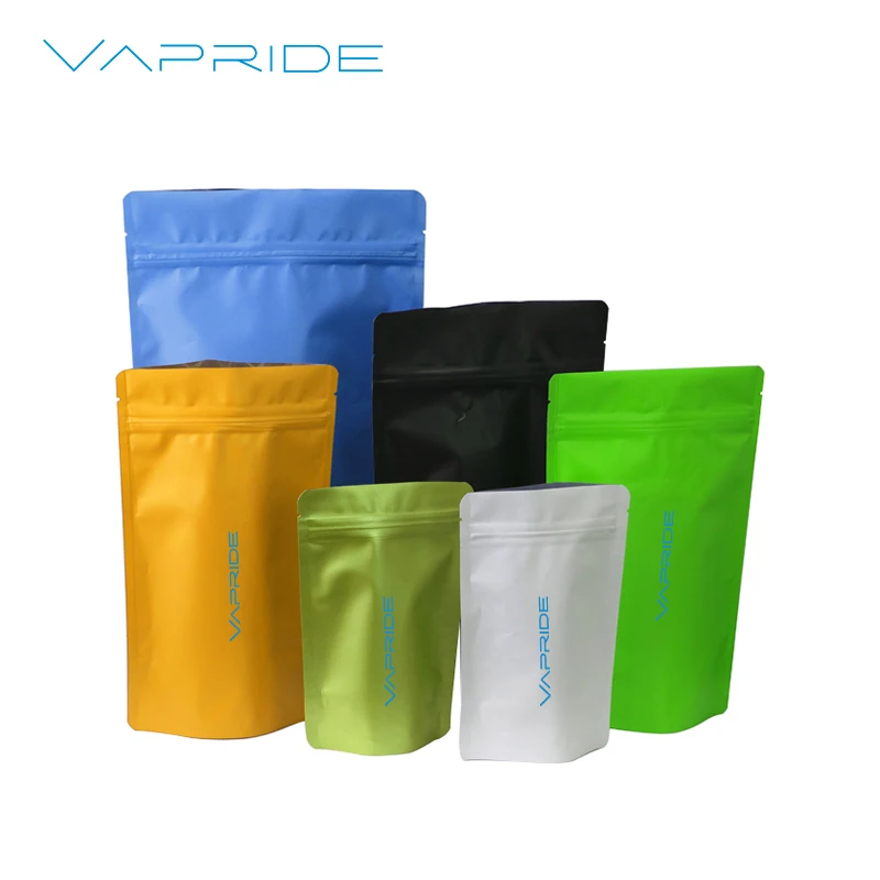 Vapride eco friendly Matte stand up pouch plastic mylar bag packaging