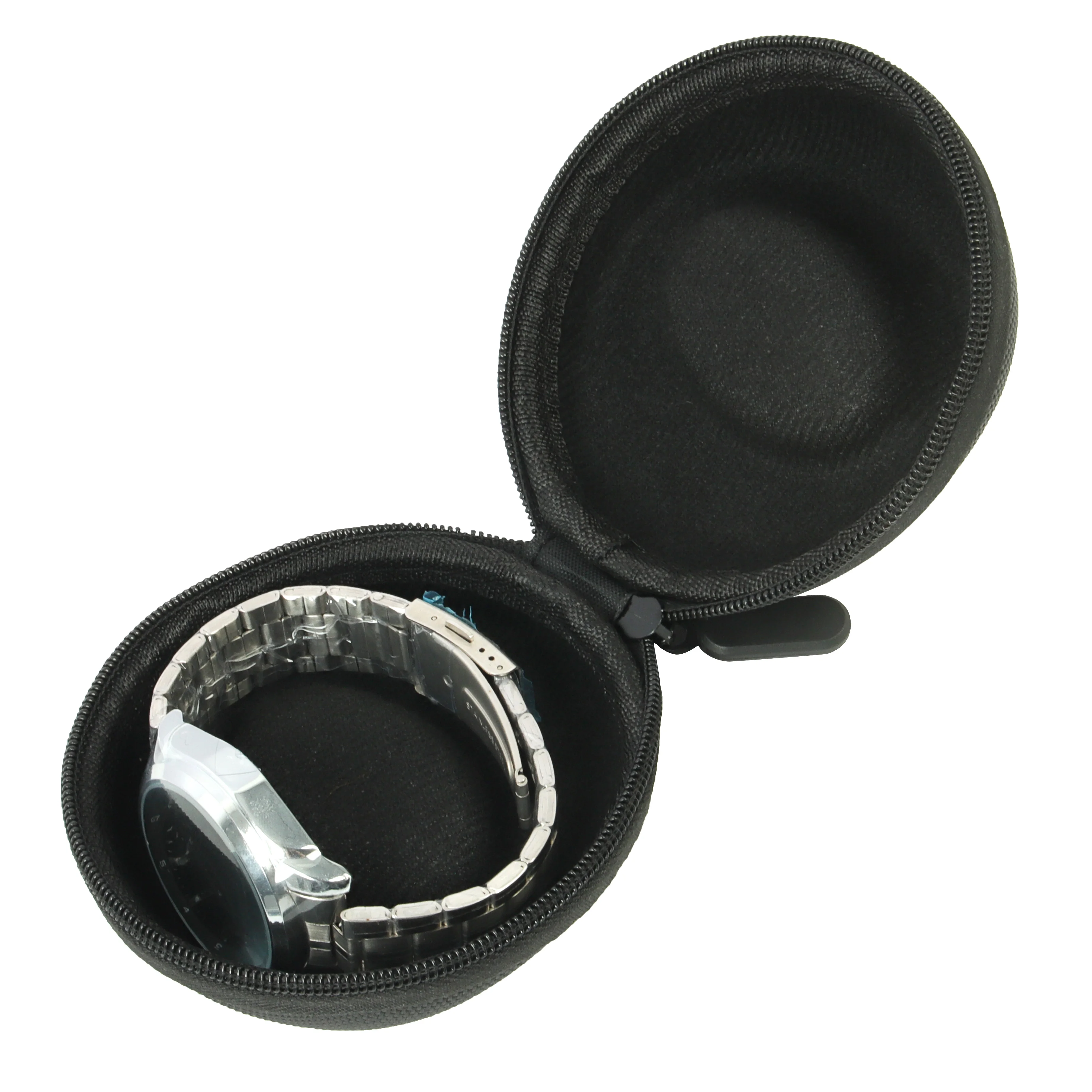 Customized Logo band Zipper Shockproof Luxury EVA watch storage bag case box For Watch