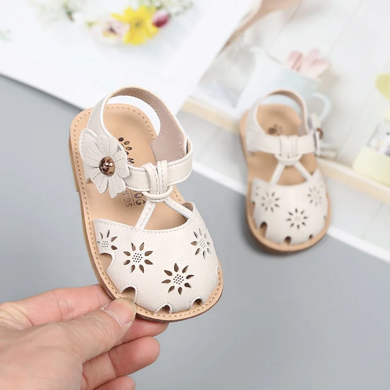 
Spring Summer Kids 0-1 Year Old Princess Newborn Baby Girls Soft Sole Princess Dress Shoes Flower Sandals 