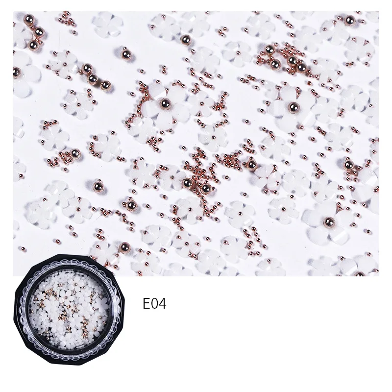 
Hot And New Nail White Flower Decoration Resin Dried Flower For Nail Art White Flower Nail Art 