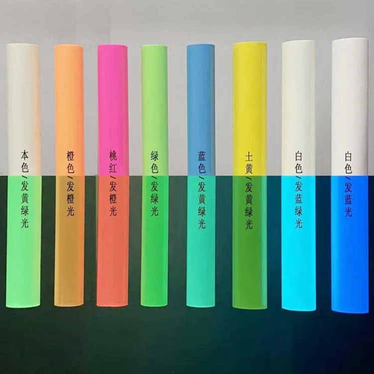 Custom PU glow in the dark heat transfer luminous vinyl for t-shirts garments