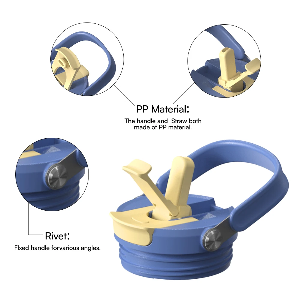 18 25 32 40 oz New Mug Leap Proof Stainless Steel Vacuum Travel Tumbler With Handle lid