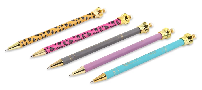 Licheng BP4061A Pen with Crown, Retractable Ballpoint Plastic Promotional Pen with Custom Logo
