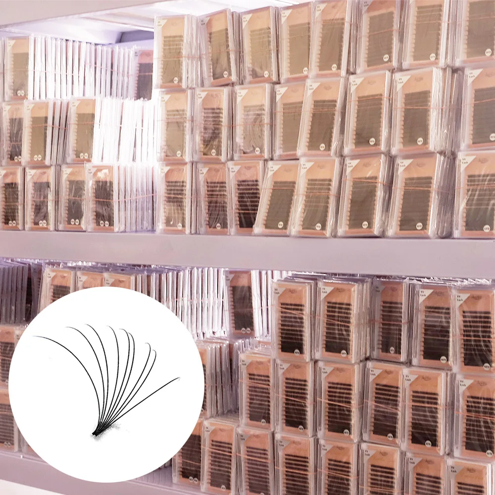 New arrival private label 003 005 007mm Korea PBT Fast shipping fast fanning eyelash extension in stock