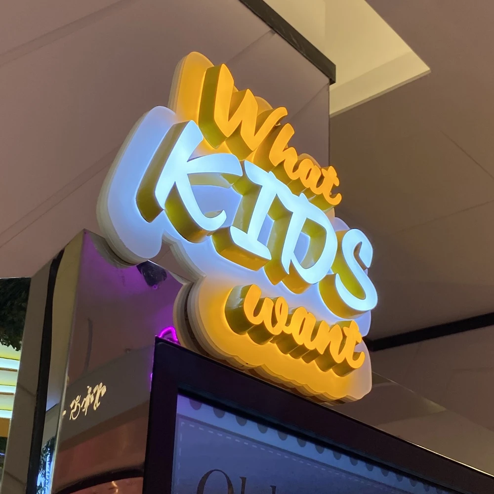 3D Acrylic Led Letters Sign Advertising Signs Customized Shop