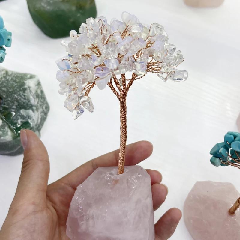 Натуральное Хрустальное сокровище, счастливое дерево, Хрустальный Лазурит, счастливое дерево фэн-шуй