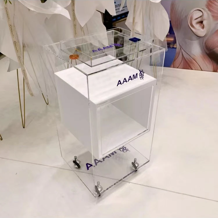 Beauty salon cart Ya can move cart gram-force transparent tool cart