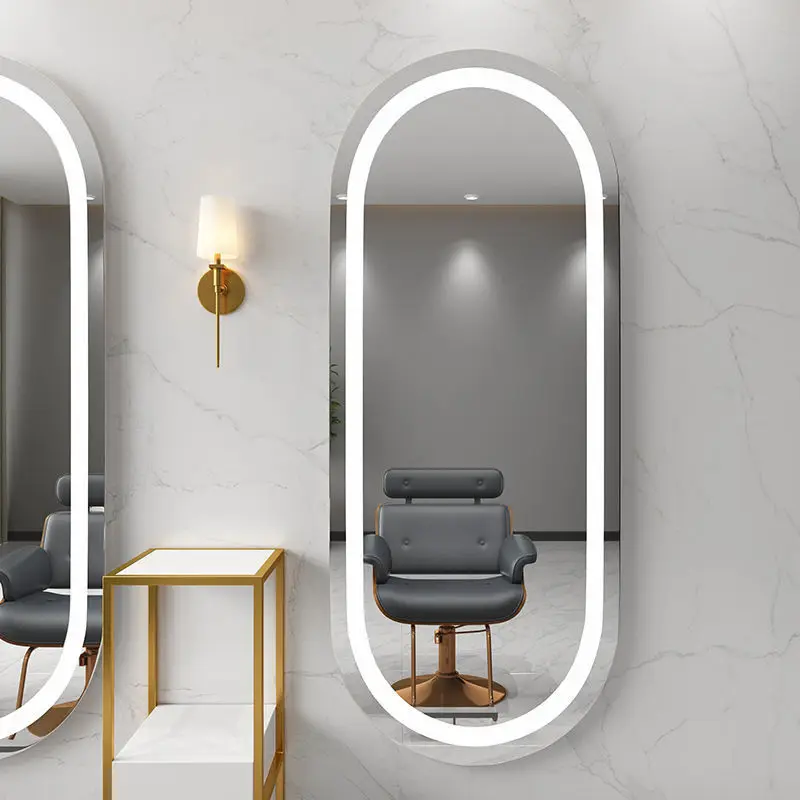 Luxury Hd Silver Salon Mirror,Golden Makeup Mirror,Beauty Salon Mirror With Led Light
