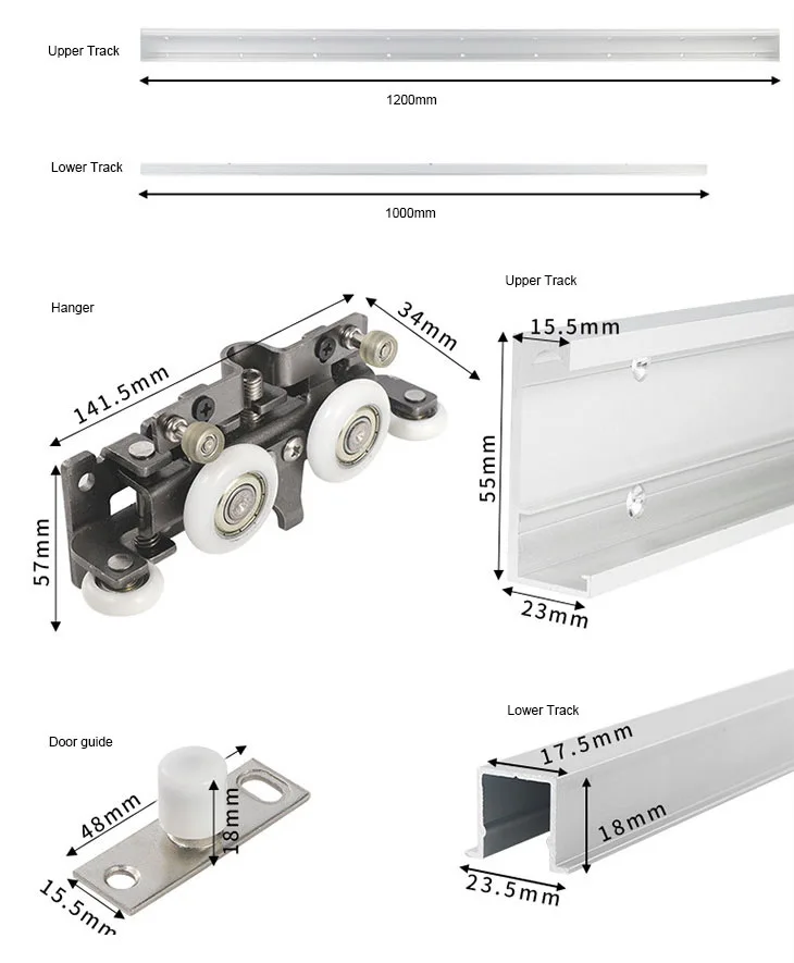 RHETECH Toilet Garage Shower Invisible Magic Door Hidden Track Translation Door Two-way Buffer Sliding Wooden Door Special