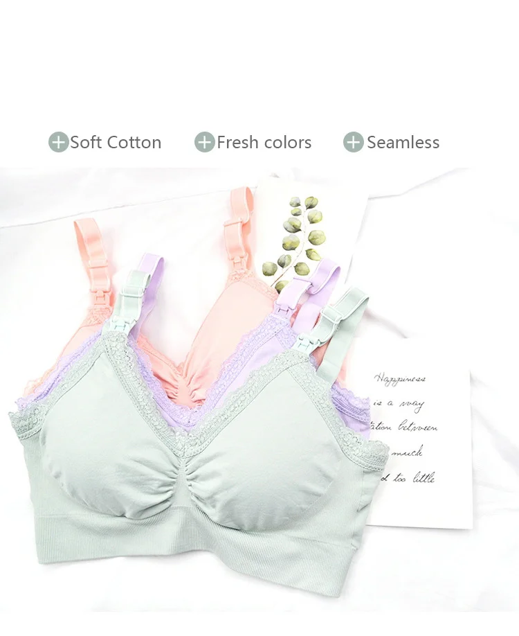 HOT Front Open Buckle Breast Feeding Woman Sleep Sport Large Size comfort women seamless bra pregnant nursing bras nursing bra