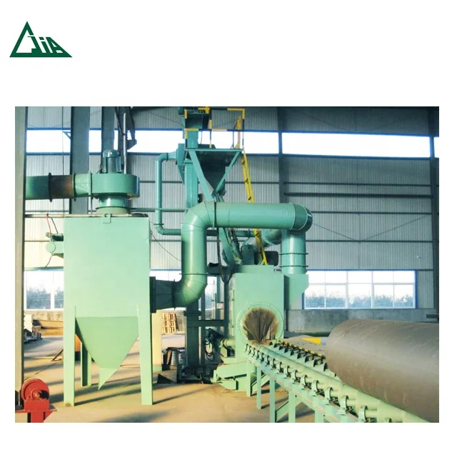 China manufacturer QGW steel pipe shot blasting machines for internal and external cleaning