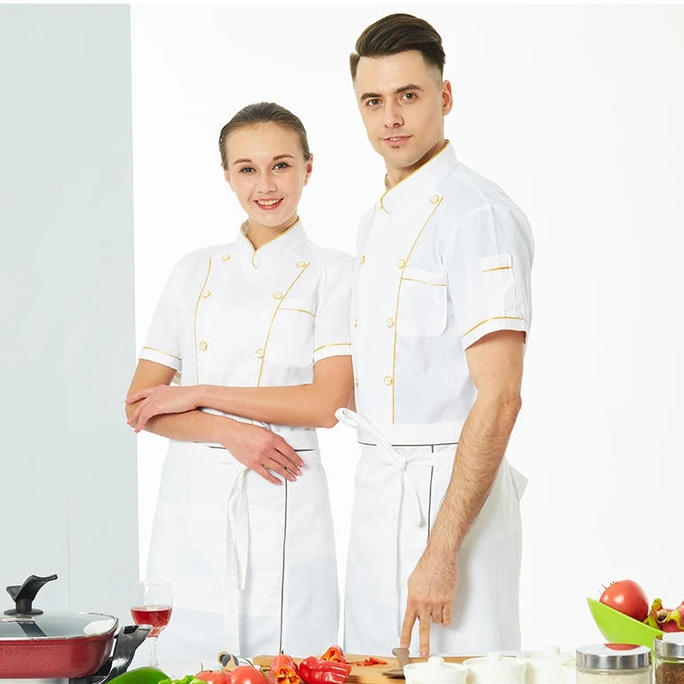 Eco-Friendly Custom Kitchen Clothes chef uniform Restaurant Hotel Waiter Waitress Uniform Chef Coat