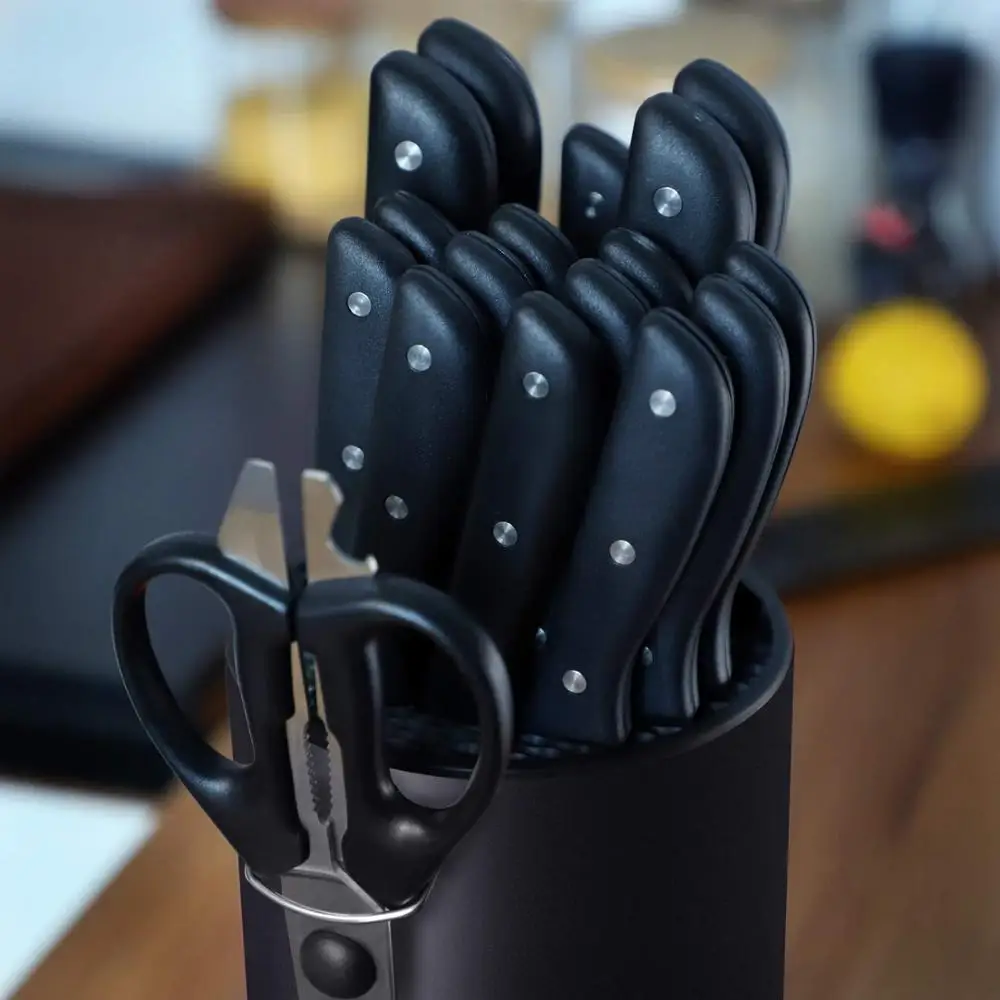 
Round Universal Knife Holder For Easy Cleaning, Safe, Space Saver Knife Storage 
