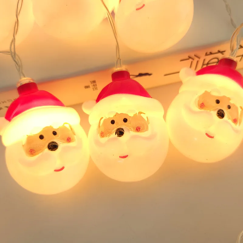 LED String Lights 1.5M 10LED/3M 20LED Snowman Santa Claus Christmas Fairy Lights for Home Bedroom Wall Patio Decoration