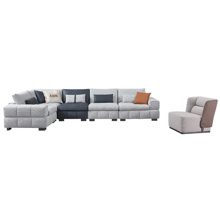 Modern Home Living Room Luxury Sofa Set Hi-Tech Fabric Furniture Corner Modular Couches Sectional Sofa