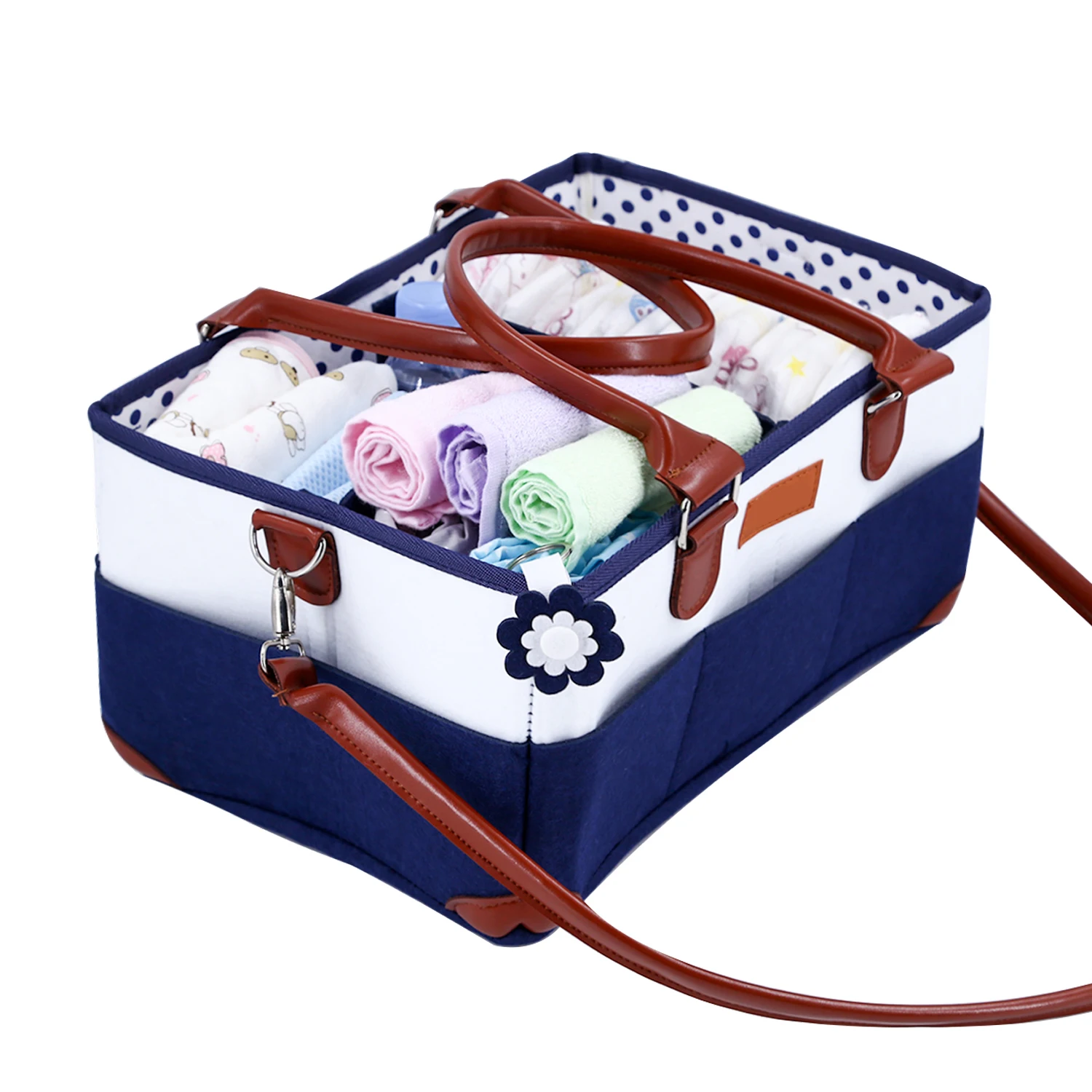 Портативный прочный органайзер для детских подгузников, милый подарок для детей, фетровый органайзер для детских подгузников