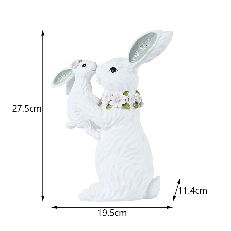 Redeco Alibaba Hot Sale Bunny Easter Bunny Family Resin  Spring Decor For Gift Home Decoration